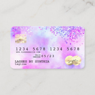 Holograph Pastel unicorn Modern Credit Card Style