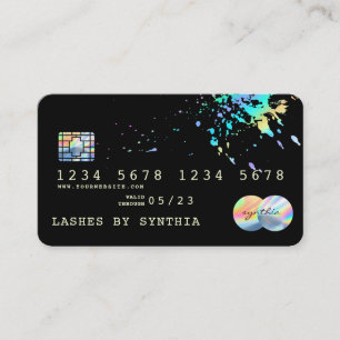 Holograph Splash Modern Credit Card