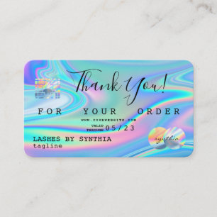 Holograph  Thank You Modern Credit Card Style