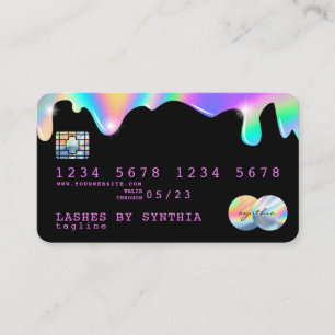Holograph Unicorn Credit Card drips