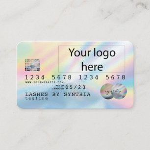 Holograph Unicorn Dripp Credit Card add your logo
