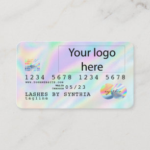 Holograph Unicorn Dripp Credit Card add your logo