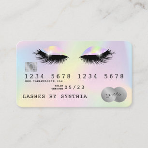 Holograph Unicorn Modern Credit Card Lashes