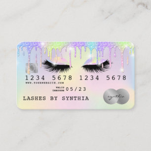 Holograph Unicorn Modern Credit Card Lashes