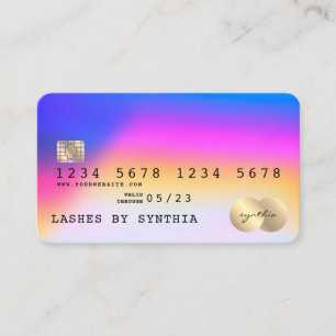 Holograph Unicorn Modern Credit Card Style
