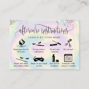 Holographe carte de postprise en charge Eclash ext