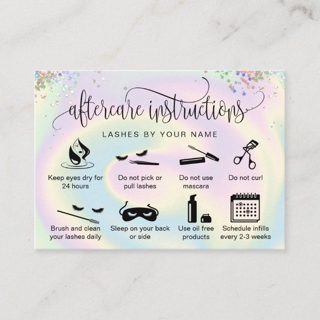 Holographe carte de postprise en charge Eclash ext (Devant)