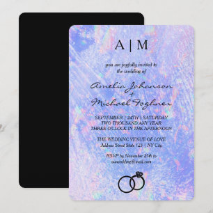 Holographe moderne Faire-part de mariage Monogramm