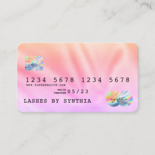 Holographe Pastel Style moderne de carte de crédit