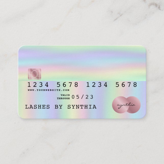Holographe Style carte de crédit Holographique (Devant)