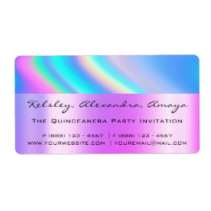 Holographe Unicorn rose Fête des mariées douce 16è