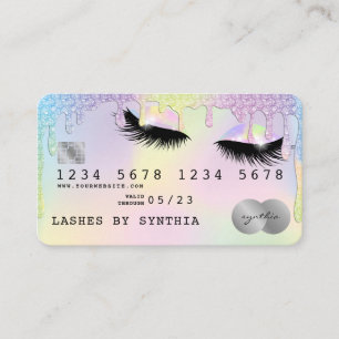 Holographe Unicorne Moderne Lashs De Carte De Créd