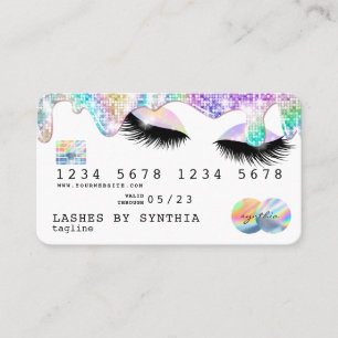 Holographe Unicorne Moderne Lashs De Carte De Créd