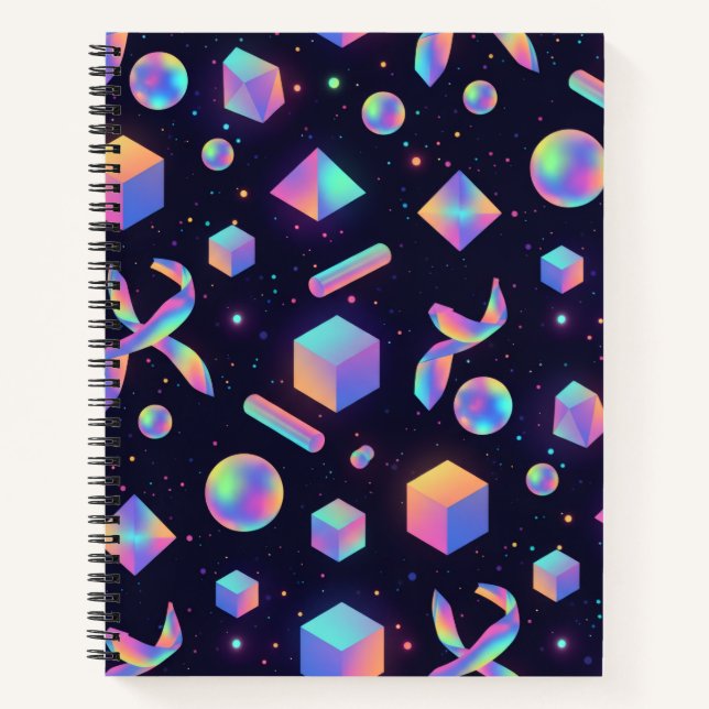 Holographic 3D Space Aesthetic Journal (Front)
