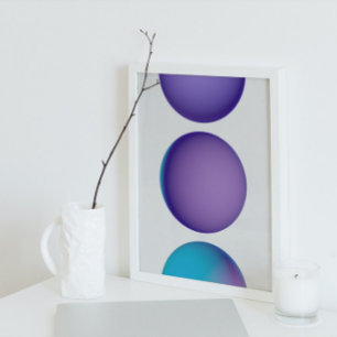 Holographic 80s Modern Futuristic Art Poster