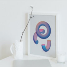 Holographic 80s Modern Futuristic Art