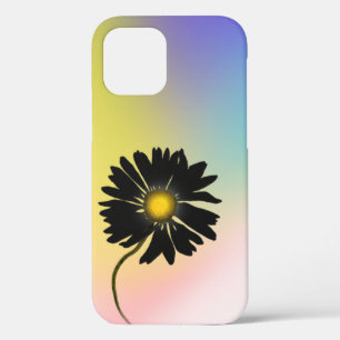 Holographic Abstract and Black Daisy iPhone 12 Case