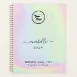Holographic Add Name Year Custom Business Logo Planner<br><div class="desc">This elegant planner would be great for your business/promotional needs. Easily add your own details by clicking on the "personalize" option.</div>