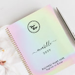 Holographic Add Name Year Custom Business Logo Planner<br><div class="desc">This elegant planner would be great for your business/promotional needs. Easily add your own details by clicking on the "personalize" option.</div>