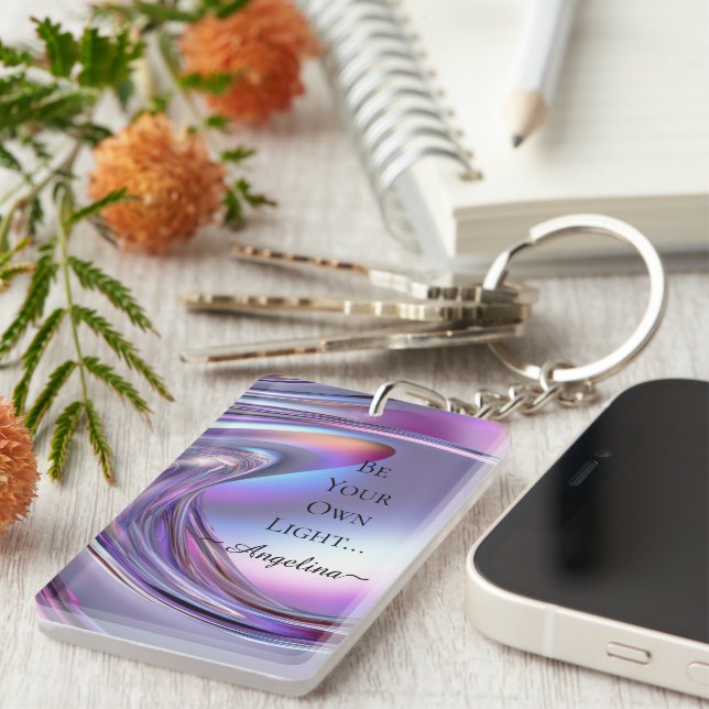 Holographic Aesthetic Keychain (Front Right)