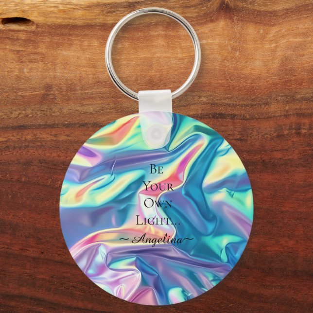 Holographic Aesthetic Keychain (Front)