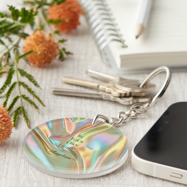 Holographic Aesthetic Keychain (Front Right)