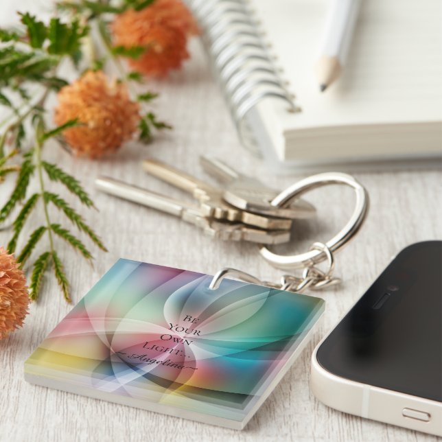 Holographic Aesthetic Keychain (Front Right)