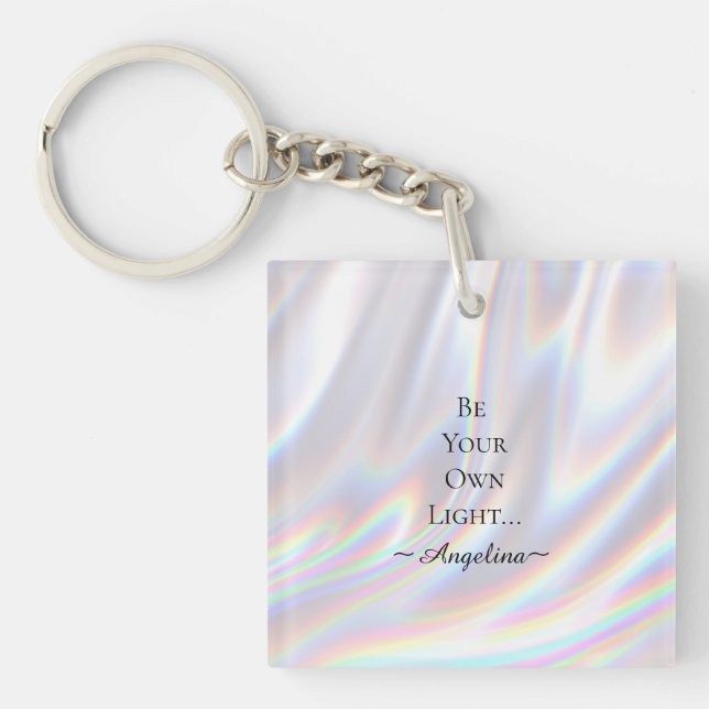 Holographic Aesthetic Keychain (Front)