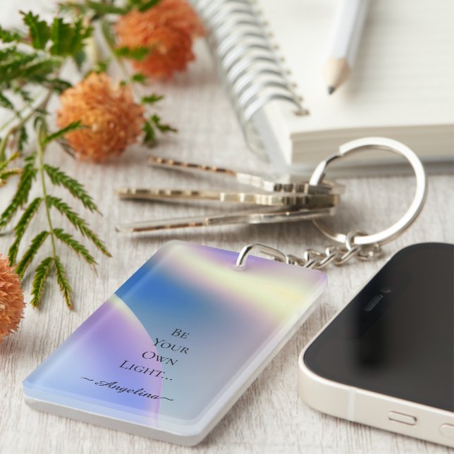Holographic Aesthetic Keychain (Front Right)