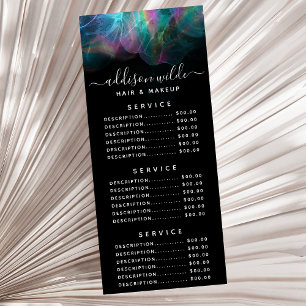 Holographic Alcohol Ink Service Price  Rack Card
