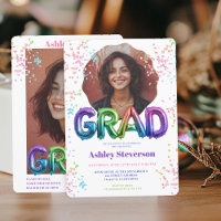  Holographic Balloon Lettering Graduation 2 Photos