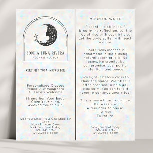 Holographic Boho Arch Celestial Crescent Moon Rack Card