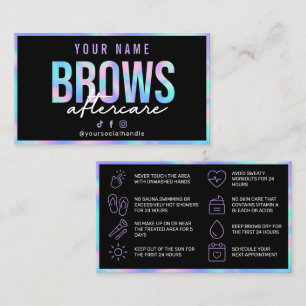 Holographic Brows Aftercare Card