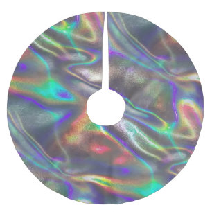 holographic brushed polyester tree skirt