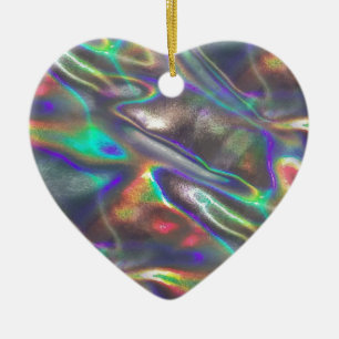 holographic ceramic ornament
