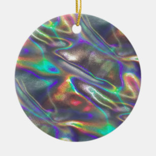 holographic ceramic ornament