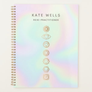 Holographic Chakras Energy Healer Postcard 3 Ring Planner