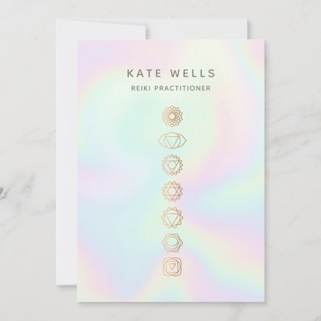 Holographic Chakras Reiki Practitioner Invitation (Front)