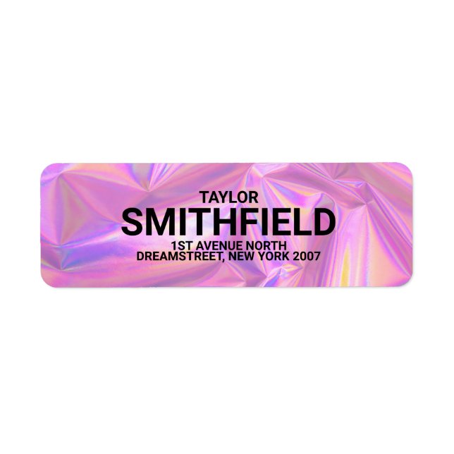 Holographic Colour Gradient Return Address Label (Front)
