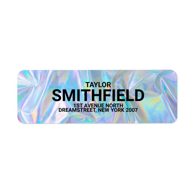 Holographic Colour Gradient Return Address Label (Front)