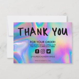Holographic Colour Shift Thank you Media Insert