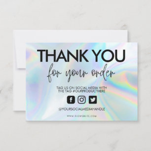 Holographic Colour Shift Thank you Media Insert