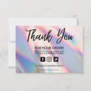Holographic Colour Shift Thank you Media Insert