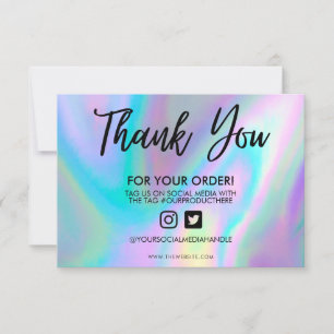 Holographic Colour Shift Thank you Media Insert