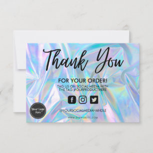 Holographic Colour Shift Thank you Media Insert