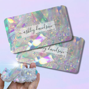 Holographic Crystal Design   Prismatic Effect Business Card