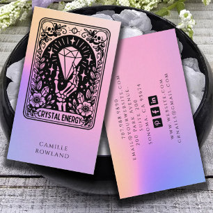 Holographic Crystal Healer Business Card