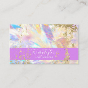 Holographic Crystal Prism & Gold Foil  Business Card