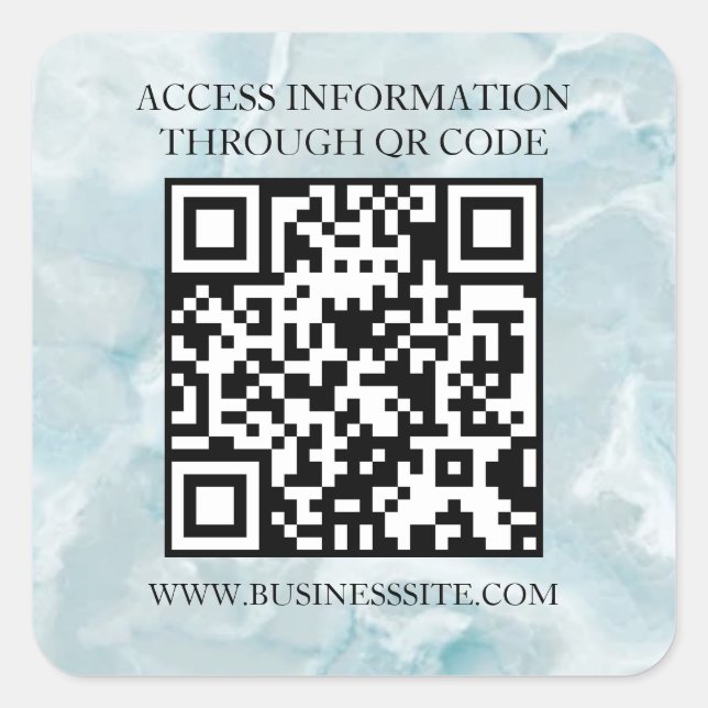 Holographic Custom QR Code Modern Marketing  Square Sticker (Front)