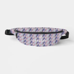 Holographic Cute Striped Girly Fanny Pack